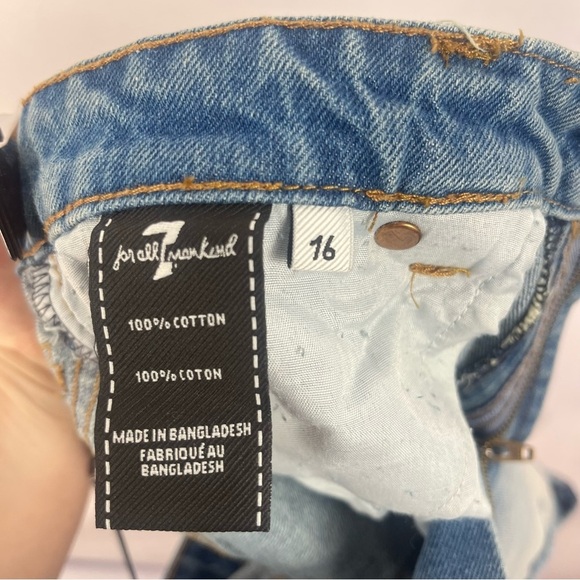 2/$30 7 For All Mankind Distressed Shorts Youth size 16 - Picture 5 of 6